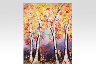 Paint Nite: All About That Birch